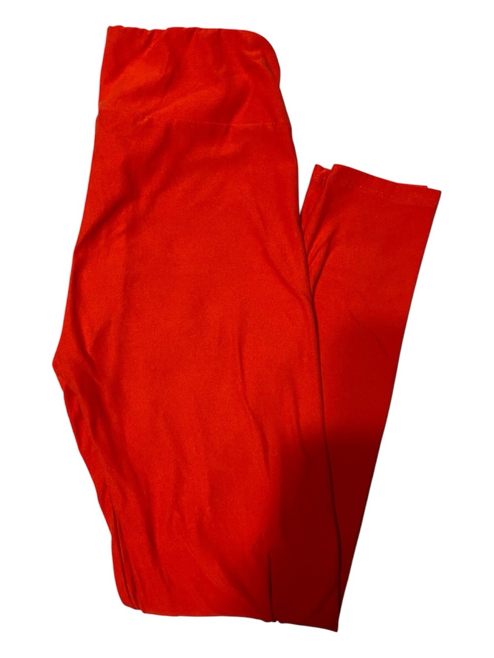 LuLaRoe Bright Red High-Waist Leggings